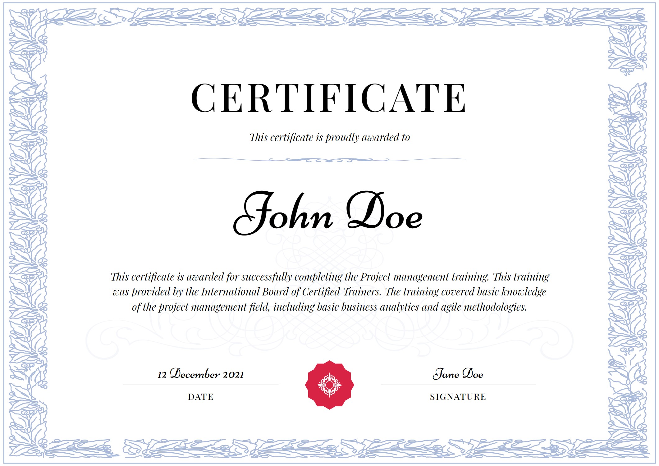Elastic Certificate preview