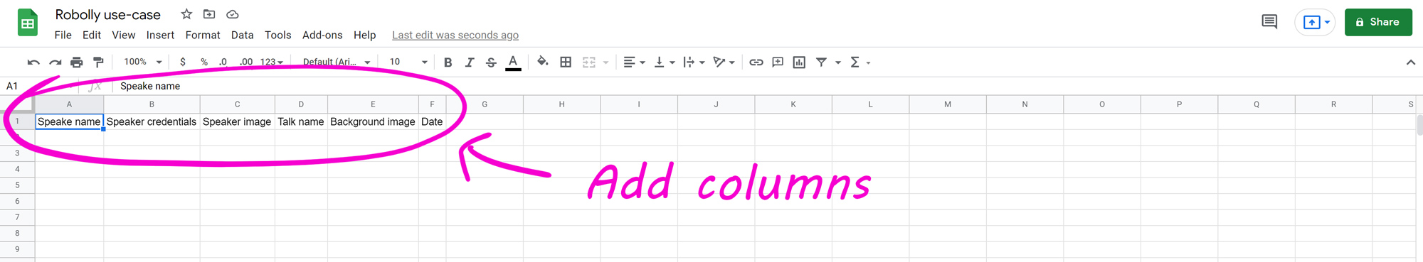 Prepare columns
