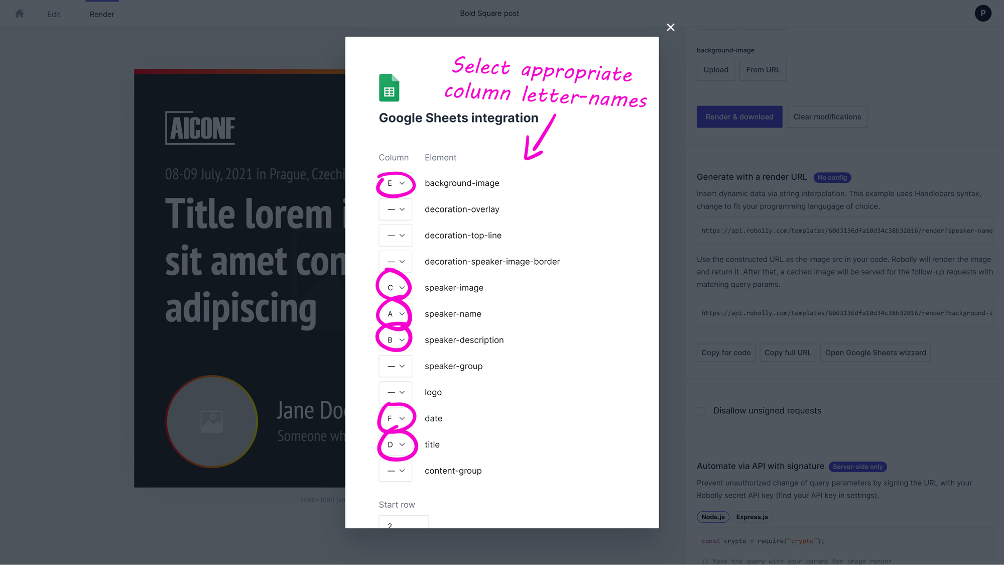 Complete Google sheets wizard