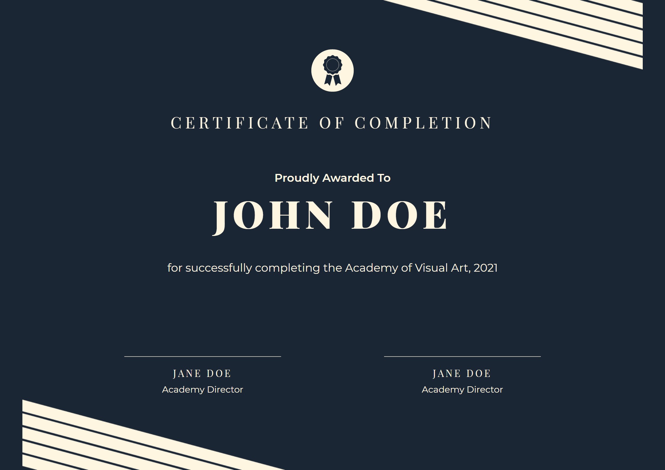 Basic Certificate preview